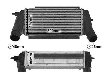 VAN WEZEL Ladeluftkøler 18014702 for FORD