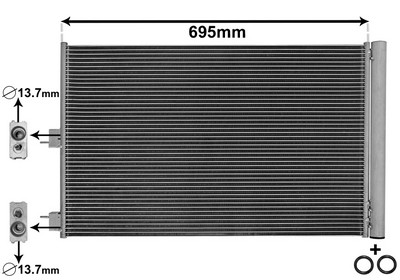 VAN WEZEL Kondensor, klimaanlæg 30015705 for MERCEDES-BENZ