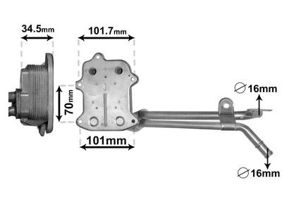 VAN WEZEL Oliekøler, motorolie 03013702 for VW