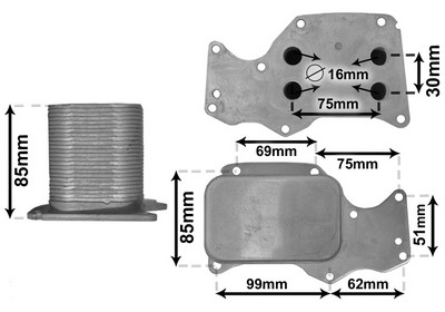 VAN WEZEL Oliekøler, motorolie 06013705 for BMW