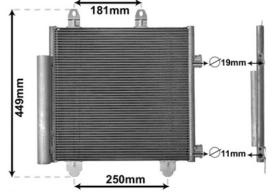 VAN WEZEL Kondensor, klimaanlæg 09015701 for CITROËN/PEUGEOT