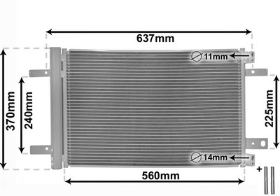 VAN WEZEL Kondensor, klimaanlæg 09015702 for CITROËN/PEUGEOT DS TOYOTA
