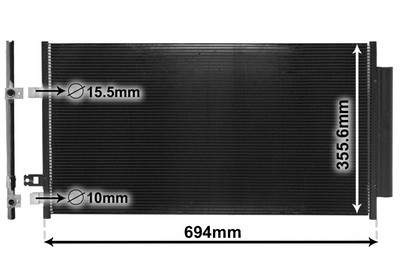 VAN WEZEL Kondensor, klimaanlæg 17015701 for FIAT / LANCIA