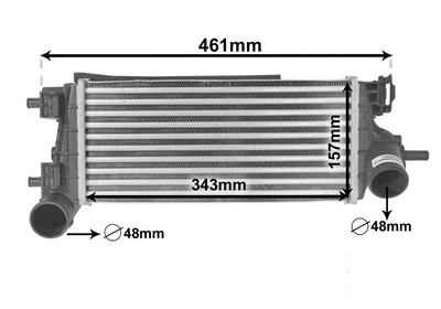 VAN WEZEL Ladeluftkøler 18014703 for FORD