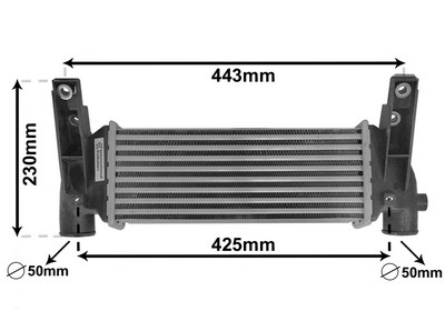 VAN WEZEL Ladeluftkøler 18014724 for FORD