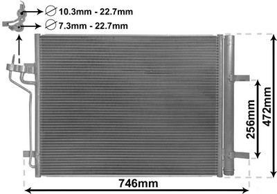 VAN WEZEL Kondensor, klimaanlæg 18015710 for FORD