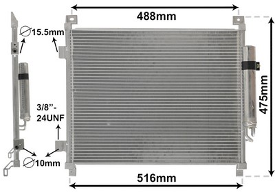 VAN WEZEL Kondensor, klimaanlæg 33015701 for NISSAN