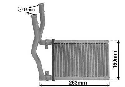 VAN WEZEL Varmeelement, kabinevarme 52006146 for SUZUKI