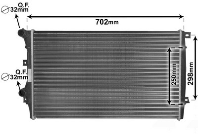VAN WEZEL Køler, motorkøling 58012206 for SKODA VW