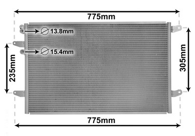 VAN WEZEL Kondensor, klimaanlæg 58015709 for VW