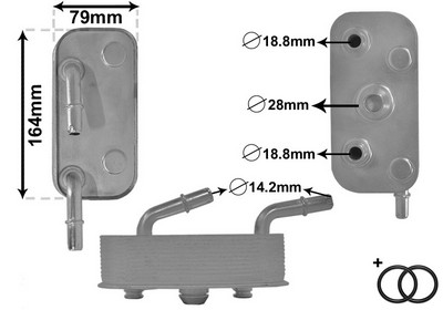VAN WEZEL Oliekøler, automatisk gearkasse 06003559 for BMW