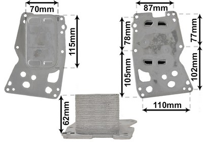 VAN WEZEL Oliekøler, motorolie 06013715 for BMW