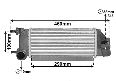 VAN WEZEL Ladeluftkøler 17014710 for FIAT / LANCIA