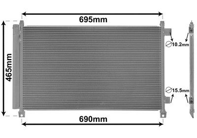 VAN WEZEL Kondensor, klimaanlæg 33015702 for NISSAN