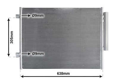 VAN WEZEL Kondensor, klimaanlæg 01015701 for ALFA ROMEO