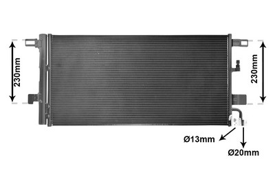 VAN WEZEL Kondensor, klimaanlæg 03015703 for ALFA ROMEO AUDI