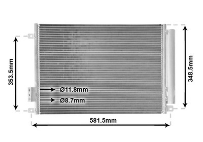 VAN WEZEL Kondensor, klimaanlæg 17015700 for FIAT / LANCIA