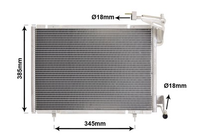VAN WEZEL Kondensor, klimaanlæg 18015718 for FORD