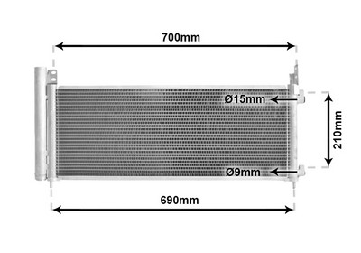 VAN WEZEL Kondensor, klimaanlæg 53015708 for TOYOTA