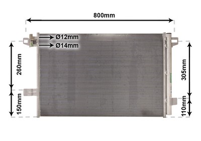 VAN WEZEL Kondensor, klimaanlæg 58015704 for VW