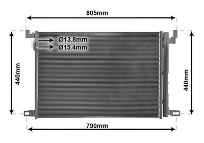 VAN WEZEL Kondensor, klimaanlæg 58015705 for VW
