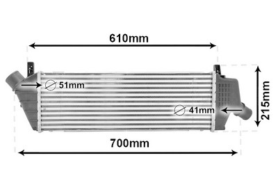 VAN WEZEL Ladeluftkøler 13014714 for NISSAN