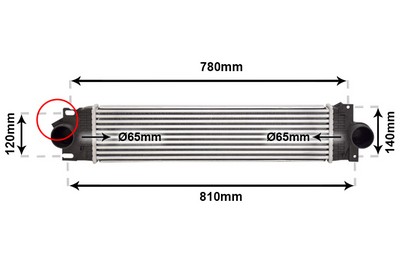 VAN WEZEL Ladeluftkøler 18014711 for FORD