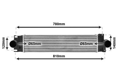 VAN WEZEL Ladeluftkøler 18014713 for FORD