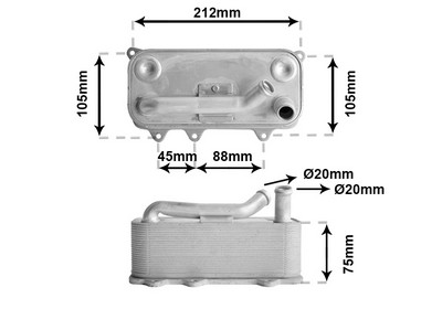 VAN WEZEL Oliekøler, motorolie 03013706 for AUDI