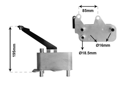 VAN WEZEL Oliekøler, automatisk gearkasse 02013700 for LAND ROVER