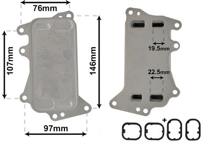 VAN WEZEL Oliekøler, automatisk gearkasse 06003553 for BMW