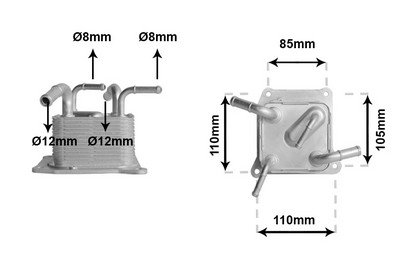 VAN WEZEL Oliekøler, automatisk gearkasse 13013705 for NISSAN