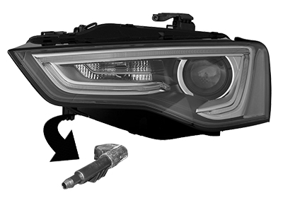 VAN WEZEL Forlygte 0384983 D3S (gasudladningspærer) venstre for AUDI