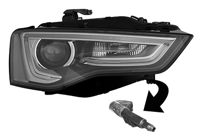 VAN WEZEL Forlygte 0384984 D3S (gasudladningspærer) højre for AUDI