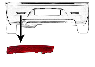 VAN WEZEL Reflektor 0147939 Kofanger for ALFA ROMEO