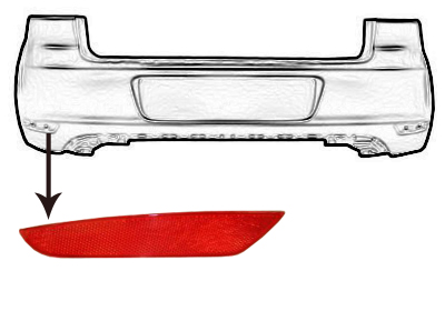 VAN WEZEL Reflektor 5863939 Kofanger for VW