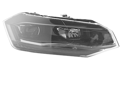 VAN WEZEL Forlygte 5751984v LED højre for VW