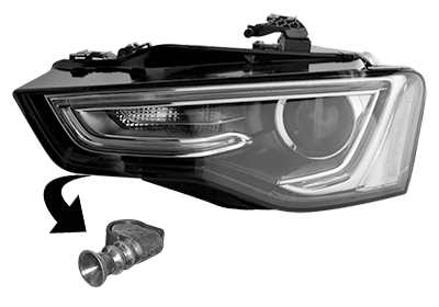 VAN WEZEL Forlygte 0384981 D3S (gasudladningspærer) venstre for AUDI