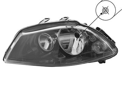 VAN WEZEL Forlygte 4917987 H7/H3 venstre for SEAT