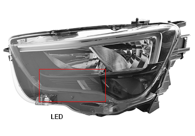 VAN WEZEL Forlygte 3803963v H7/H1 venstre for OPEL