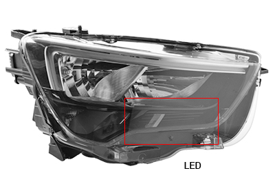 VAN WEZEL Forlygte 3803964 H7/H1 højre for OPEL