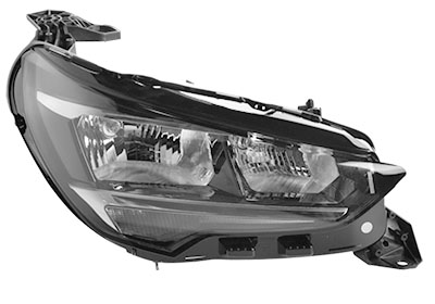 VAN WEZEL Forlygte 3805962v H7 højre for OPEL