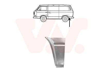VAN WEZEL Bagskærm / Karrosseriside 5871143 bagved akslen