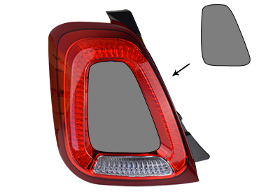 VAN WEZEL Baglygte 1614933 venstre for FIAT