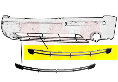 VAN WEZEL Kofangergitter 1828590 foran for FORD
