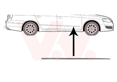 VAN WEZEL Pynte-/beskyttelsesliste, dør 5839404 foran til højre for VW