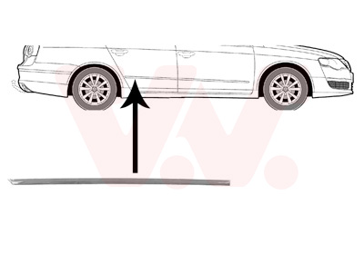 VAN WEZEL Pynte-/beskyttelsesliste, dør 5839406 bagved til højre for VW