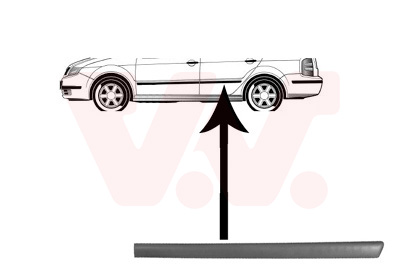 VAN WEZEL Pynte-/beskyttelsesliste, dør 7625425 bagved til venstre for SKODA