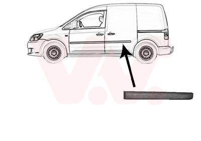 VAN WEZEL Pynte-/beskyttelsesliste, dør 5867405 bagved til venstre for VW