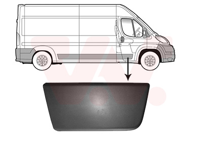 VAN WEZEL Pynte-/beskyttelsesliste, dør 0982404 foran til højre for CITROËN/PEUGEOT